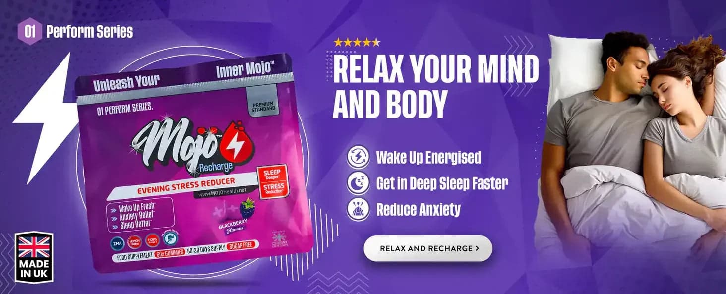 Mojo Recharge 晚间压力缓解剂 — 放松身心:睡眠更深沉,起床精力充沛,减少焦虑。放松并重新充电。