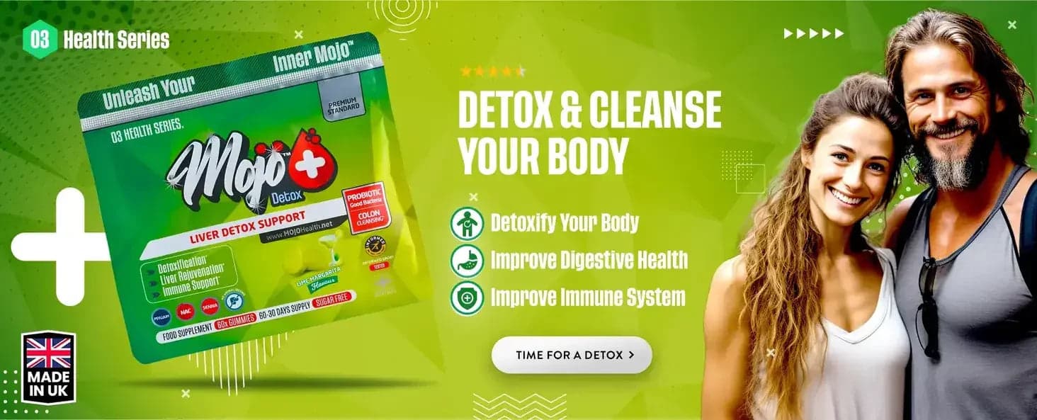 Mojo Detox 肝脏排毒支持 — 排毒净化身体:身体排毒,改善消化健康,增强免疫系统。是时候排毒了。